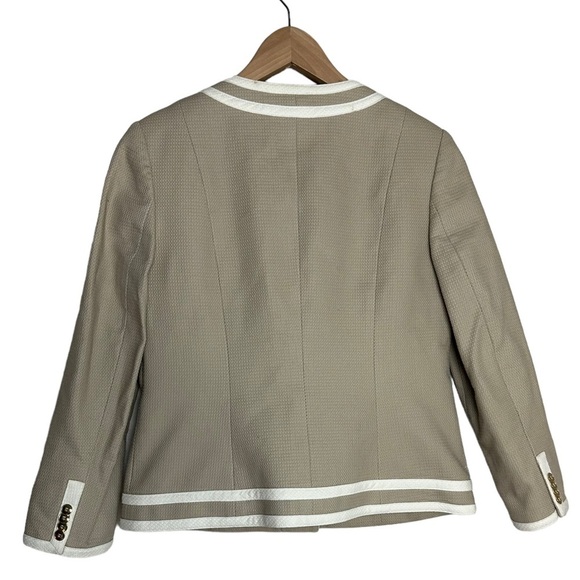 Pendleton White & Tan Button‎ Down Business Blazer Size: 8 - Picture 12 of 13